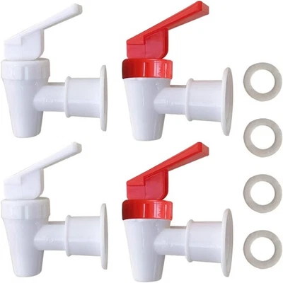 Grifo enfriador de repuesto - 2 grifos dispensadores de agua blancos y 2 rojos rojos rojos,  Foto 1 de 4