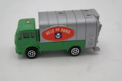 Vintage MAJORETTE Mercedes Trash Garbage Truck 'Ville De Paris' Refuse NRMT - Image 1 of 4