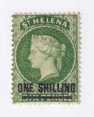 SELLOS DE MATT SCOTT ST HELENA #31 VICTORIA EDICIÓN DE 1 CHELÍN 1883, MH CV $25 Foto 1 de 3