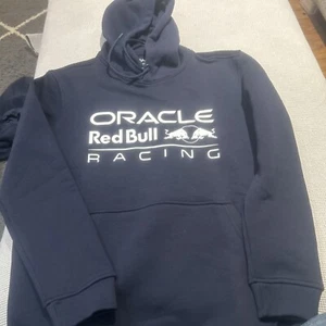 Oracle Red Bull Racing F1 Official Core Logo Pullover Hoodie Navy Size Small NWT - Picture 1 of 9