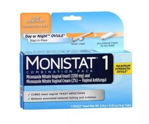 MONISTAT 1 Day Vaginal Antifungal Treatment Coimbination Pack - Picture 1 of 3