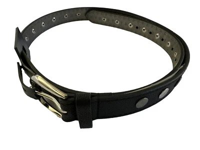 NWT Steve Madden Womens Small Black Faux Leather Nickel Studded Belt #2417 - Image 1 of 4