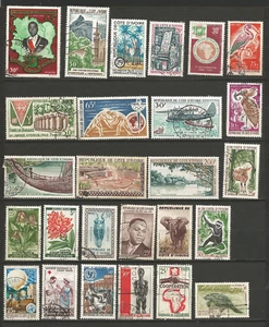 Côte-d'Ivoire un lot de 50 timbres oblitérés /TR1632 - Imagen 1 de 2