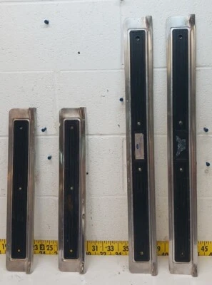 OEM 4 Dr. RH+LH Side Sill Scuff Plates 1977-1979 Lincoln Continental (SVM154) - Image 1 of 4