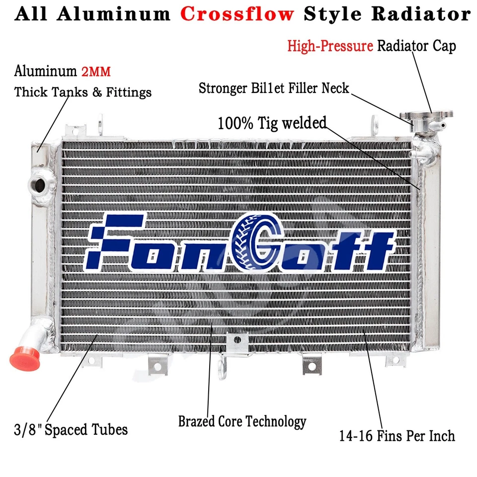 Aluminum Racing Radiator For 1999-2007 2000 Suzuki HAYABUSA GSXR1300 Foto 1 de 4