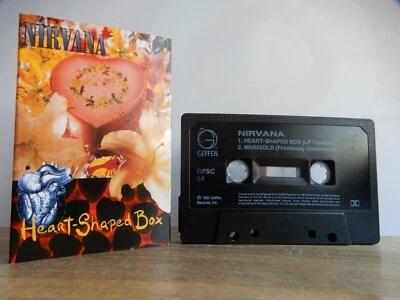 NIRVANA HEART-SHAPED BOX MARIGOLD KASSETTE TAPE MC SCHUBER 1993 GEFFEN Neuwert. - Bild 1 von 4