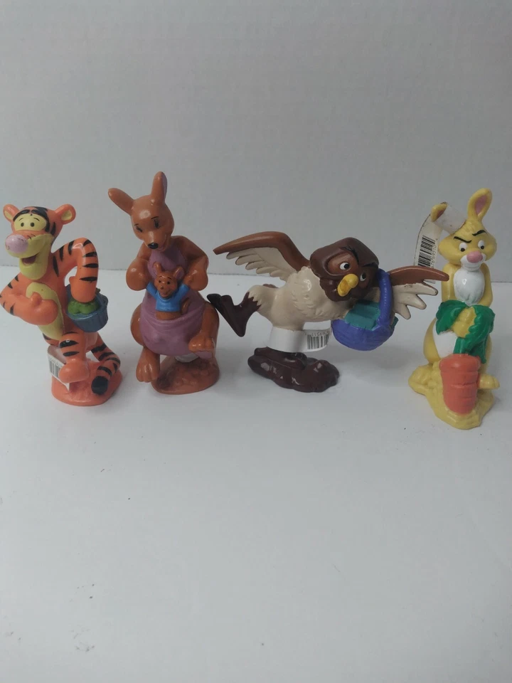 Lote de 4 figuras de PVC de Disney Winnie the Pooh Tigger, Rabbit, Kanga Roo, Owl Foto 1 de 1