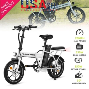 Folding Electric Bike w/2 Seat and Removable Battery Commuter E Bike for Adults - Picture 1 of 12