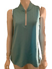 New Adidas Golf women quater zip tank top color blue size L great for spring