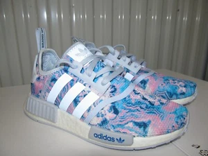 Adidas NMD R1 EASTER Blue Pink Wht TIE DYE Wmns 6.5 EF2300 Girls 5.5Y ultraboost - Picture 1 of 12