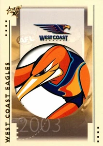 2003 WEST COAST EAGLES AFL Card CLUB LOGO Select XL - Picture 1 of 3