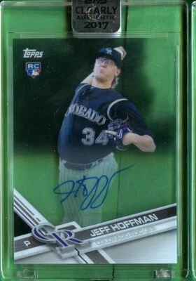 JEFF HOFFMAN 2017 TOPPS CLEARLY AUTHENTIC ROOKIE AUTO COLORADO ROCKIES - Image 1 of 2