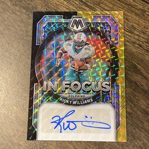 ricky williams auto black gold Mosaic /8 No.IF-RW 2023 Panini Mosaic Football 