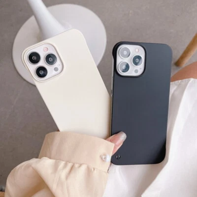 MARKENLOS Frameless Schutzhülle Für iPhone 16 15 14 13 12 11 Pro XS 8 Ultra-Slim Hard Case