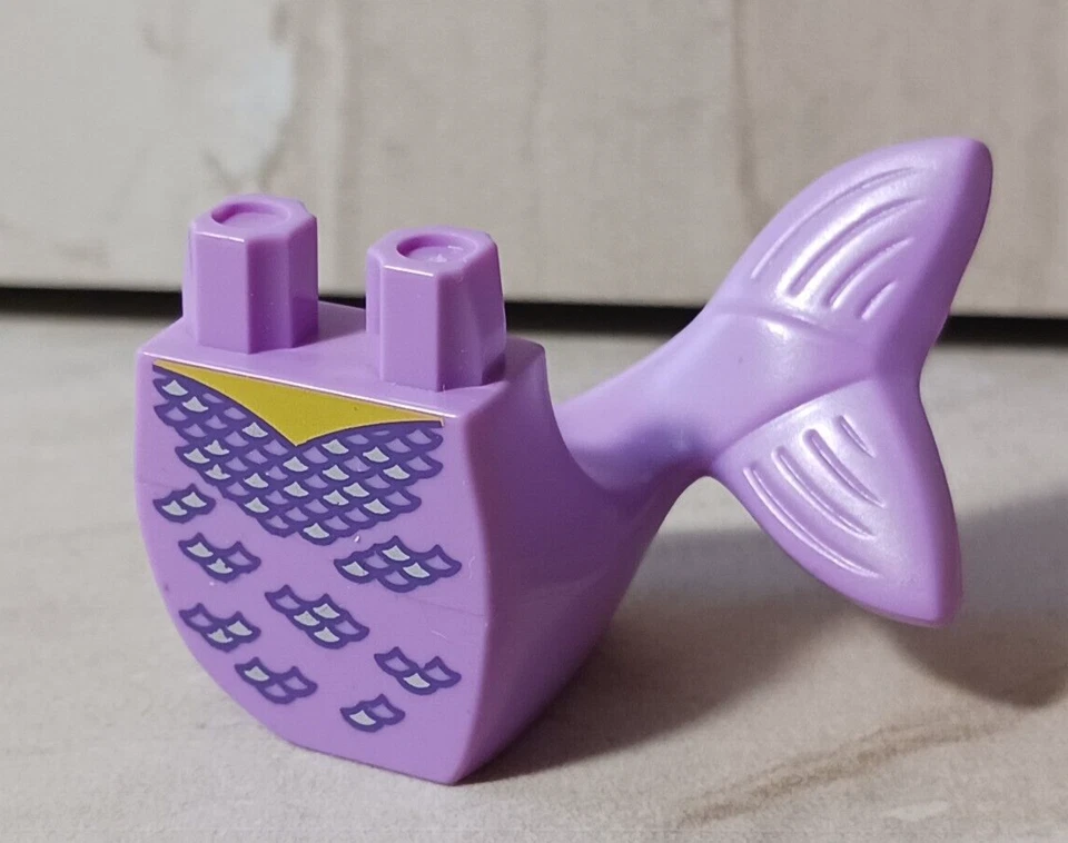 Nuevo LEGO Piernas de Cola de Aleta de Sirena Púrpura Medio Océano Pez Mujer Escalas Metálicas Foto 1 de 2
