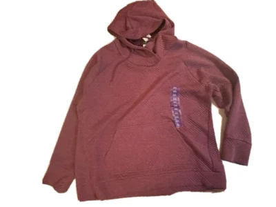 Green Tea purple quilted hoodie size XXL long sleeve NWT - Image 1 of 4