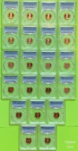 1987, 1988 - 1999, 2000 - 2007 S 21 Coin PCGS 69 RD DCAM Proof Lincoln Cent Set