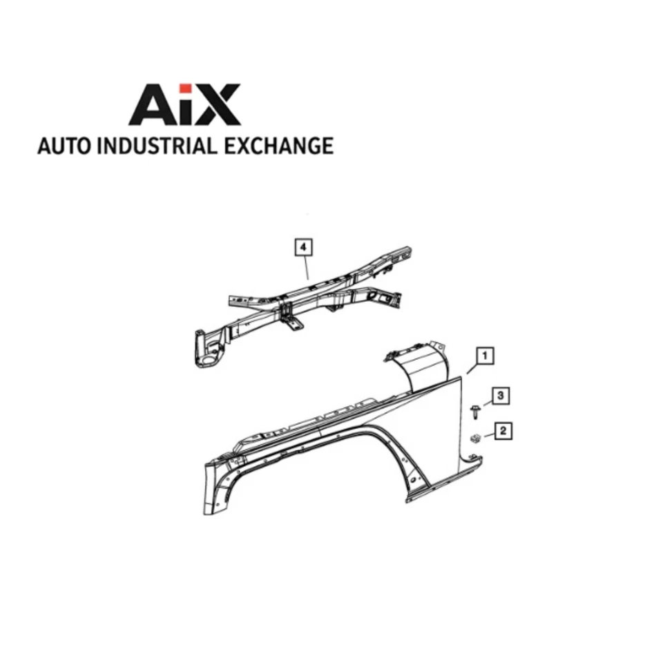 Panel de guardabarros delantero para pasajeros Mopar 68029992AC Jeep Wrangler 2008-2017 nuevo OEM Foto 1 de 4