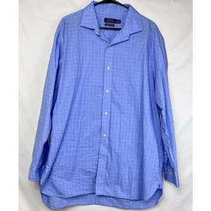 Polo by Ralph Lauren 18 34/35 Blue/White Classic Fit Long Sleeve Button Up Shirt - Picture 1 of 5