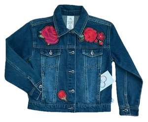 Disney Parks Girls 7/8 Jacket Denim Beauty & The Beast NWT - Picture 1 of 4