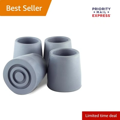 Pontas Walker and Commode - Pacote de substituição de 4, projetado para caber em tubo de 1" de largura, - Imagem 1 de 2