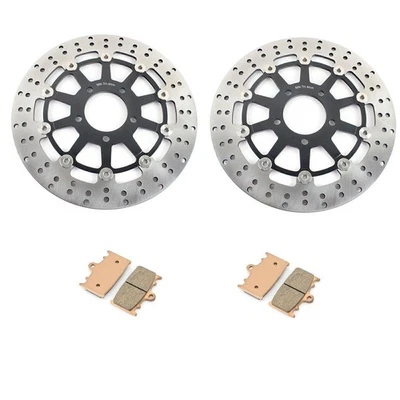 2 Front Brake Rotors Discs Pads for Suzuki GSX-R 750 Y 2000-2003 TL 1000 S 97-01 Foto 1 de 4