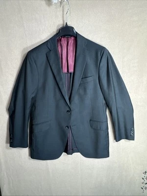 Coppley Grant 42R Dark Gray Charcoal Heather Reda Wool Super 130's Half Lined - Image 1 of 4