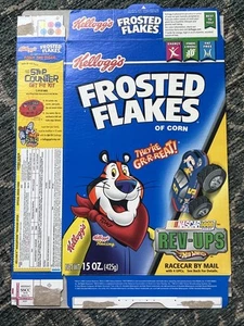 Caja de cereales Kellogg’s Frosted Flakes 2005 - CN Hot Wheels Rev Ups Johnny Bravo - Imagen 1 de 5