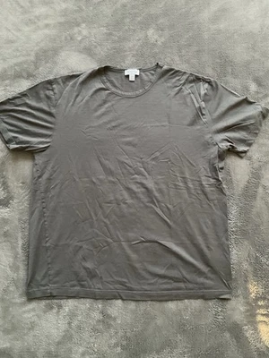 Sunspel T 恤短袖轻便棉男式 XL 灰色英国制造 — 第 1/4 张图片