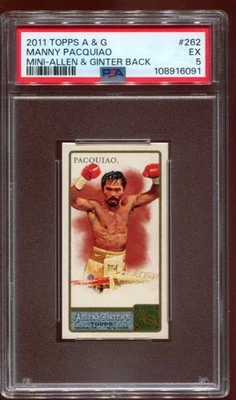 2011 Topps Allen & Ginter Mini A&G Back #262 Manny Pacquiao PSA 5 - Image 1 of 2