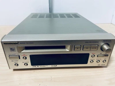 ONKYO MD-105TX MiniDisc Recorder Silver High-Speed MDLP Audio Deck Tested Japan - Image 1 of 4
