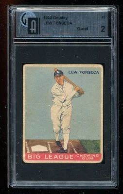 1933 Goudey (R319) #43 Lew Fonseca GAI 2 - Image 1 of 2