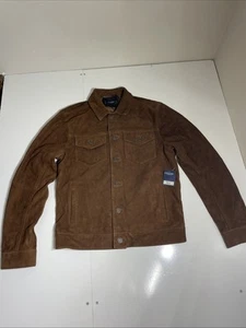 Lucky Brand Women's Brown Trucker Goat Suede Jacket Small NWT$499 - Picture 1 of 15