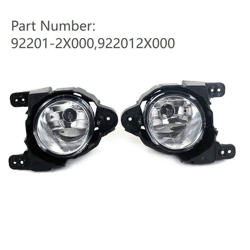 Front Clear Bumper Fog Lamp DRL Daytime Running Lamp Pair for KIA Soul 2010-2013 Foto 1 de 4