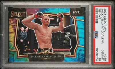 2023 Select UFC Jack Della Maddalena Tie Dye Octagonside /25 Rookie PSA 10 Champ - Image 1 of 2