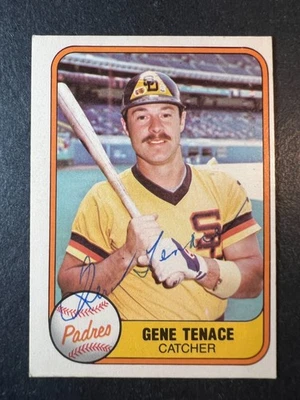 1981 Fleer Gene Tenace #489 signed autograph - Image 1 of 2