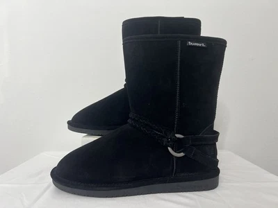 Bearpaw Adele женщин замши тянуть на теплый комфорт черный зимний снег ботинки размер 10 - Изображение 1 из 4