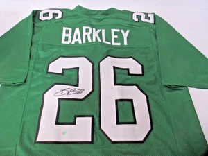 SAQUAN BARKLEY Signed Jersey  XL  **FLY EAGLES FLY**  w/COA (CP) + FREE SHIP! - Picture 1 of 4