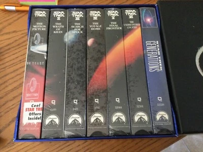 Star Trek - The Seven Screen Voyages (VHS, 1996, 7-Tape Set) New Paramount - Image 1 of 4