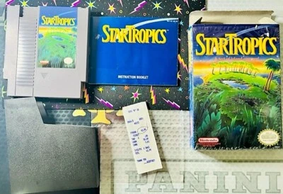 CIB NES Star Tropics 1990 w/ Letter Toys R Us Receipt Wrapper Attached 👀💨📦 - Image 1 of 4