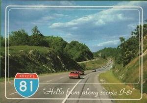 Cartolina d'epoca Saluti dalla Hwy I-81 New York's Mille 1000 San Lorenzo - Foto 1 di 3