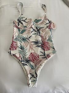 New B Swim One Piece Lined Woman’s Swimsuit Tropical Small Butter Soft ($160)