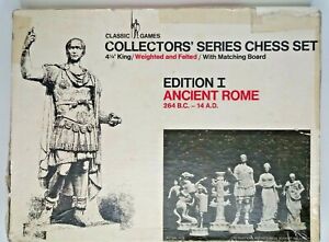 Classic Games Collector's Series Chess Set Ancient Rome 264 BC-14 AD 4 1/8" King