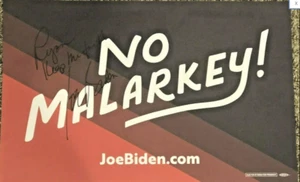 PRÄSIDENT JOE BIDEN SIGNIERT AUTOGRAMM KAMPAGNE POSTER SELTEN MIT KEEP THE FAITH ACOA - Bild 1 von 2