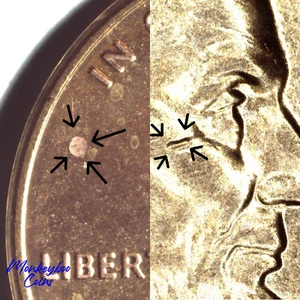 2009 P Professional Life Cent - Obv Die Gouge & Strike Through - Rare Mint Error - Picture 1 of 6