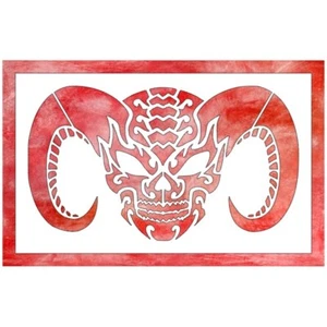 6"x10" Clear Plastic Stencil - Demon (SAA92) - Picture 1 of 2