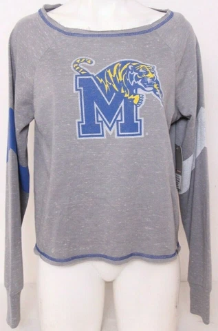 NEW Memphis Tigers Colosseum Heathered Distressed sweatshirt Pullover Women M Cover