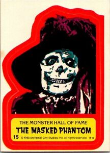 1980 Topps Creature Feature Monster Hall Of Fame Sticker Card #15 Masked Phantom