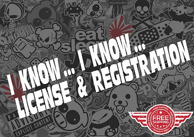 I KNOW I KNOW 7``STICKER DECAL JDM TUNER LOW FUNNY EURO COPS JDM BOOST RACING - Image 1 of 3