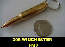 REAL BULLET KEYCHAIN 7.62X51 308 WINCHESTER FMJ